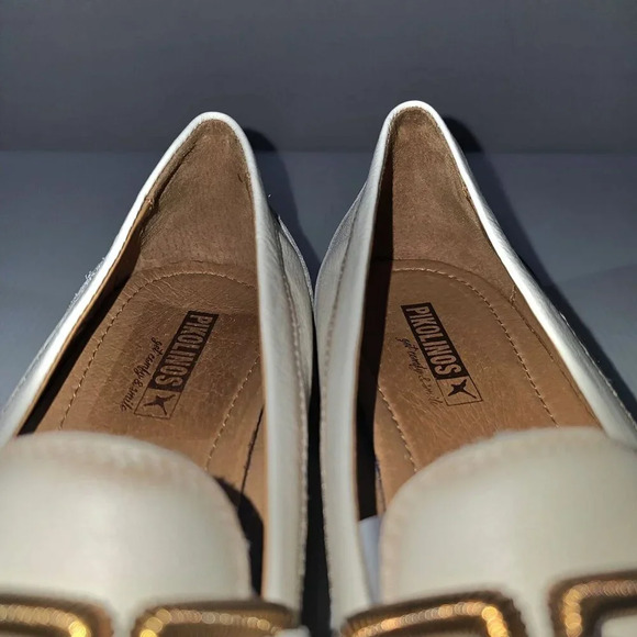 Pikolinos Aviles Chunky Platform Chain Loafer Nata Cream Leather EU Size 41 - Picture 6 of 13